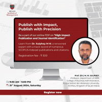 FDP on High Impact Publication and Journal Identification 2024 Faculty Development Program Poster